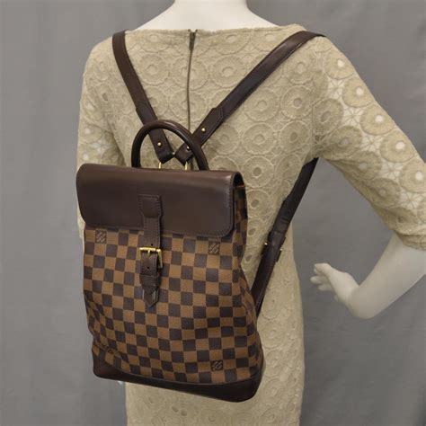 louis vuitton damier ebene soho backpack|Louis Vuitton clapton backpack.